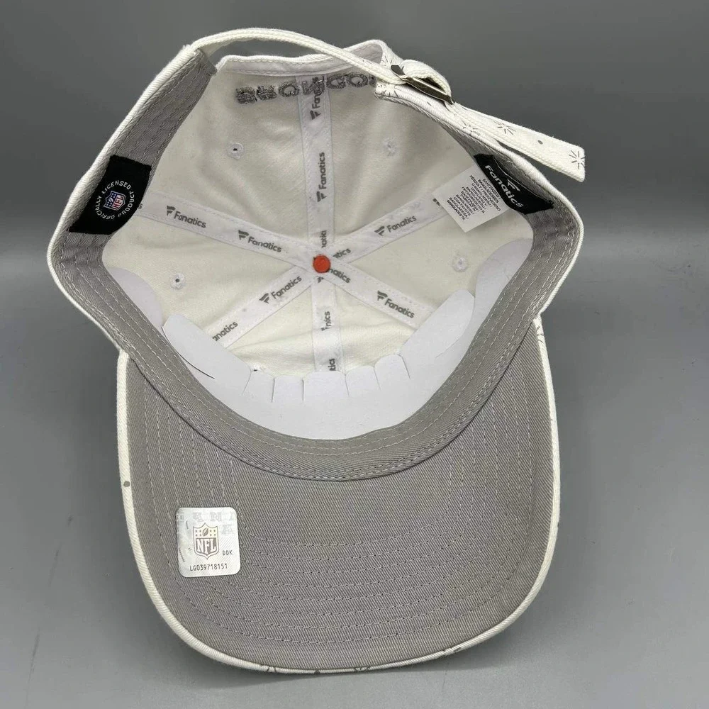 Denver Broncos Hat Women White NFL Fanatics Strap Back Cap Cotton New